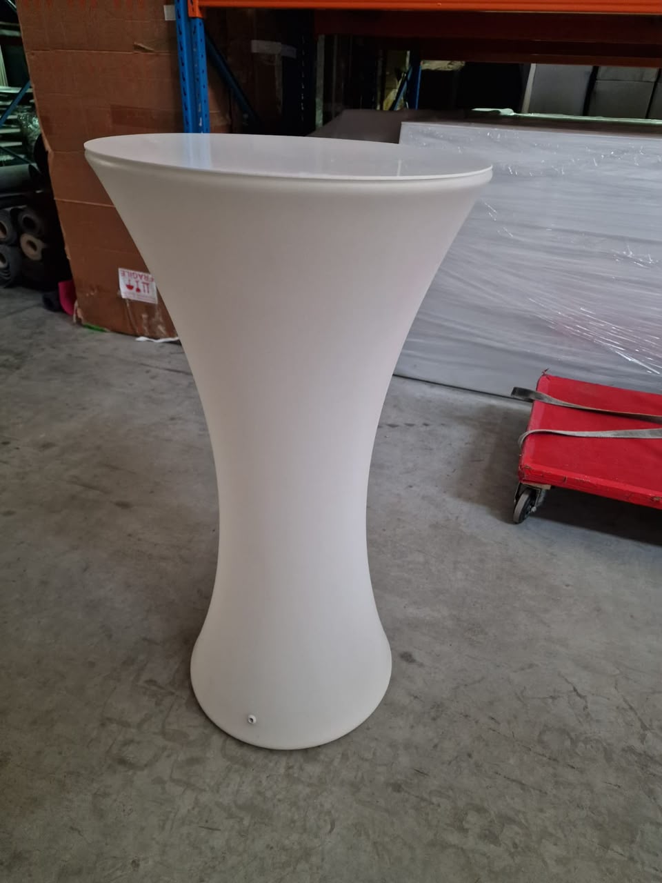 Customer-provided photo of an existing illuminated table with an additional charging port near the base