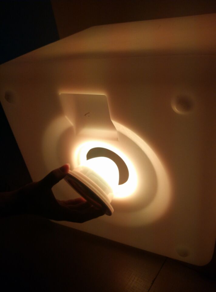 VC-LN120 installed at the bottom of a rotomolded PE illuminated square stool