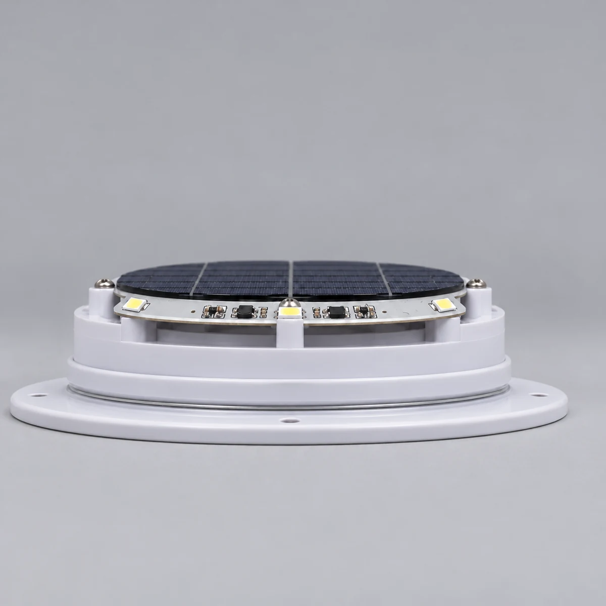 VC-LS120-01 solar light unit side profile — edited illustration with transparent cover removed